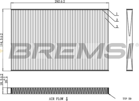 Bremsi FC1404 - Фільтр, повітря у внутрішній простір autozip.com.ua