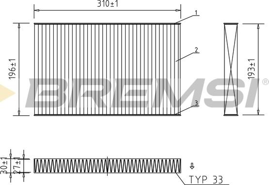 Bremsi FC1549C - Фільтр, повітря у внутрішній простір autozip.com.ua