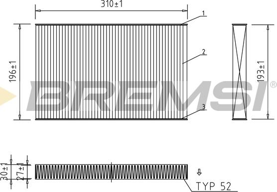 Bremsi FC1549 - Фільтр, повітря у внутрішній простір autozip.com.ua