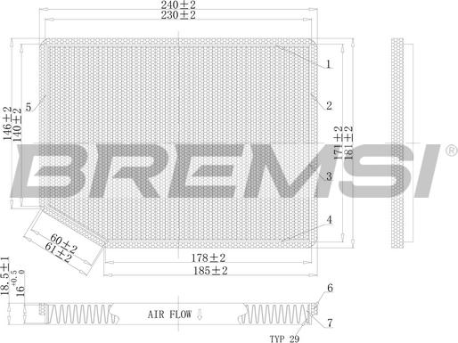 Bremsi FC1542C - Фільтр, повітря у внутрішній простір autozip.com.ua