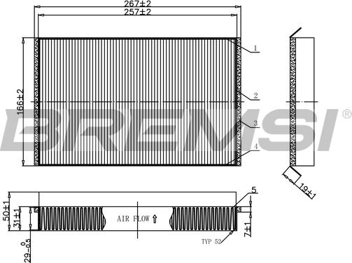 Bremsi FC1553 - Фільтр, повітря у внутрішній простір autozip.com.ua