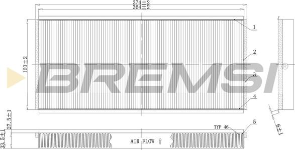 Bremsi FC1335C - Фільтр, повітря у внутрішній простір autozip.com.ua