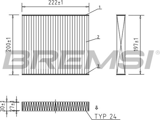 Bremsi FC1337C - Фільтр, повітря у внутрішній простір autozip.com.ua