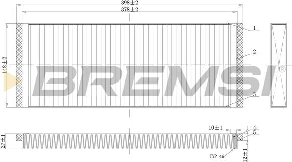 Bremsi FC1329C - Фільтр, повітря у внутрішній простір autozip.com.ua