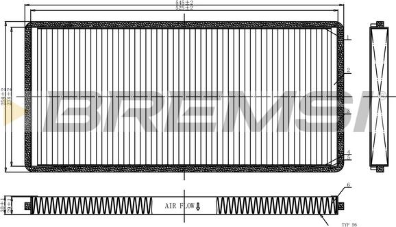 Bremsi FC1326C - Фільтр, повітря у внутрішній простір autozip.com.ua