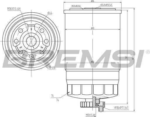 Bremsi FE0049 - Паливний фільтр autozip.com.ua