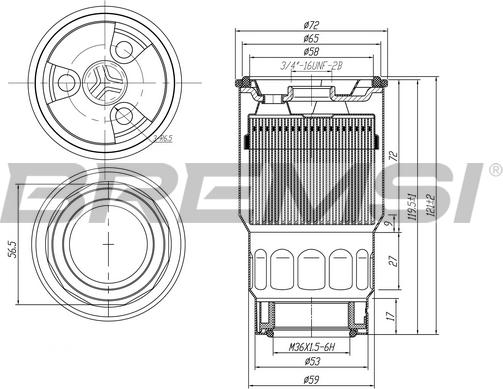 Bremsi FE0046 - Паливний фільтр autozip.com.ua