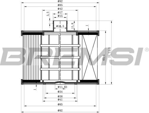 Bremsi FE0041 - Паливний фільтр autozip.com.ua