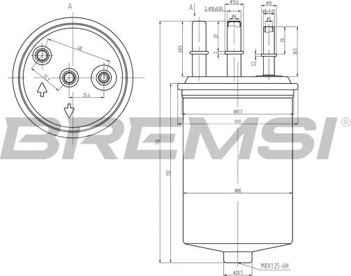 Bremsi FE0048 - Паливний фільтр autozip.com.ua