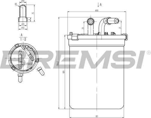 Bremsi FE0055 - Паливний фільтр autozip.com.ua