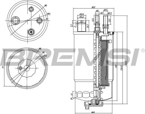 Bremsi FE0050 - Паливний фільтр autozip.com.ua