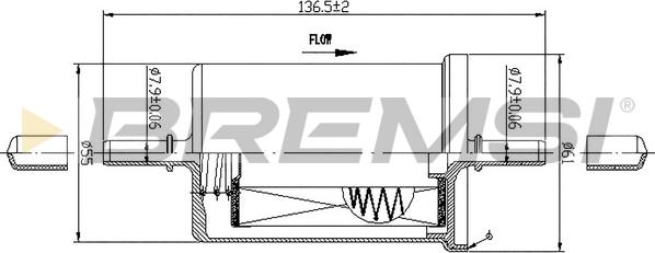 Bremsi FE0061 - Паливний фільтр autozip.com.ua