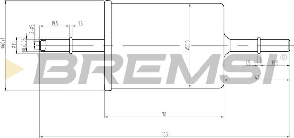 Bremsi FE0062 - Паливний фільтр autozip.com.ua