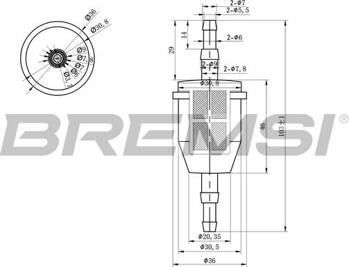 Bremsi FE0034 - Паливний фільтр autozip.com.ua