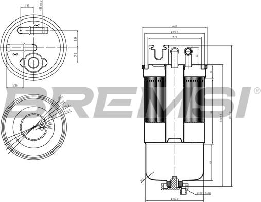 Bremsi FE0159 - Паливний фільтр autozip.com.ua