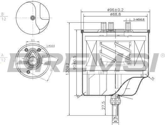 Bremsi FE0156 - Паливний фільтр autozip.com.ua