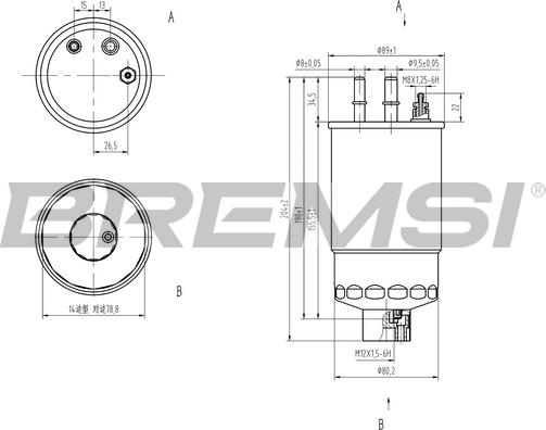 Bremsi FE0158 - Паливний фільтр autozip.com.ua