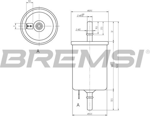 Bremsi FE0844 - Паливний фільтр autozip.com.ua