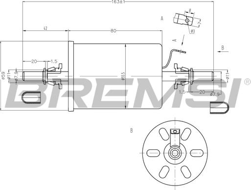 Bremsi FE0845 - Паливний фільтр autozip.com.ua