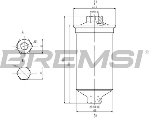 Bremsi FE0843 - Паливний фільтр autozip.com.ua