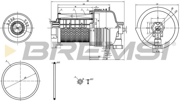 Bremsi FE0804 - Паливний фільтр autozip.com.ua