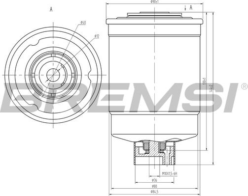 Bremsi FE0814 - Паливний фільтр autozip.com.ua