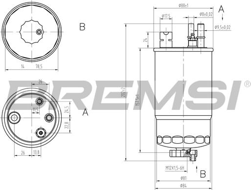 Bremsi FE0811 - Паливний фільтр autozip.com.ua