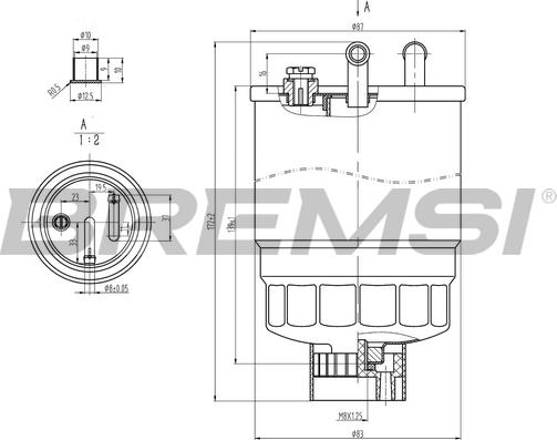 Bremsi FE0818 - Паливний фільтр autozip.com.ua