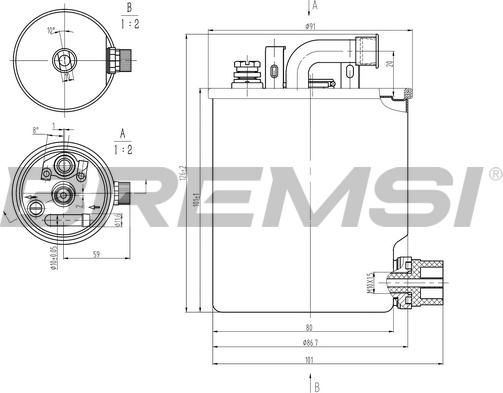 Bremsi FE0836 - Паливний фільтр autozip.com.ua