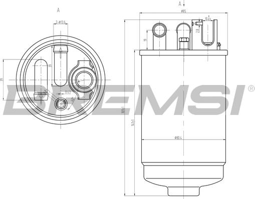 Bremsi FE0829 - Паливний фільтр autozip.com.ua