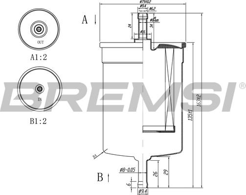 Bremsi FE0395 - Паливний фільтр autozip.com.ua