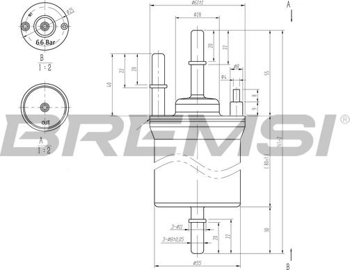 Bremsi FE0392 - Паливний фільтр autozip.com.ua