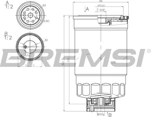 Bremsi FE0348 - Паливний фільтр autozip.com.ua