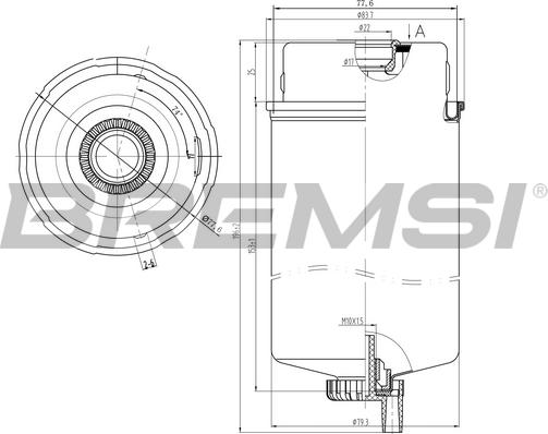 Bremsi FE0347 - Паливний фільтр autozip.com.ua