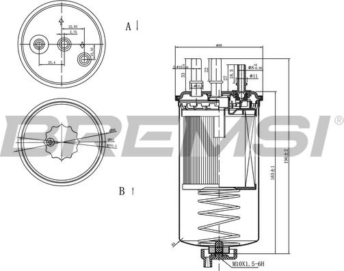 Bremsi FE0351 - Паливний фільтр autozip.com.ua