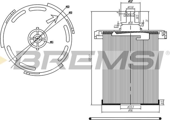 Bremsi FE0358 - Паливний фільтр autozip.com.ua