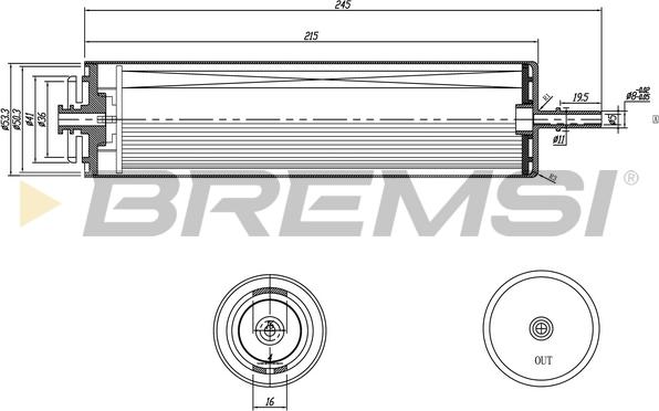 Bremsi FE0353 - Паливний фільтр autozip.com.ua