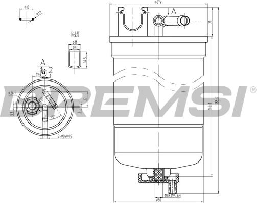 Bremsi FE0369 - Паливний фільтр autozip.com.ua