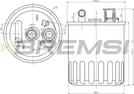 Bremsi FE0368 - Паливний фільтр autozip.com.ua