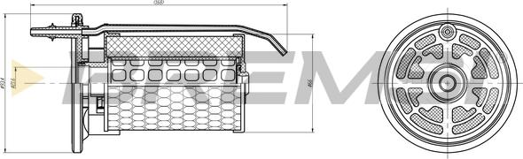 Bremsi FE0363 - Паливний фільтр autozip.com.ua