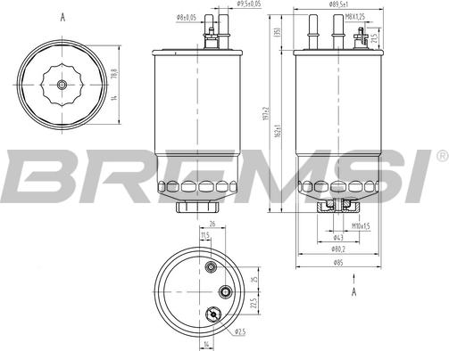 Bremsi FE0373 - Паливний фільтр autozip.com.ua