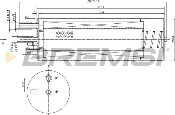 Bremsi FE0796 - Паливний фільтр autozip.com.ua