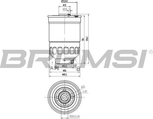 Bremsi FE0797 - Паливний фільтр autozip.com.ua