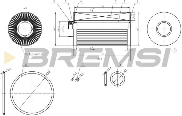 Bremsi FE0763 - Паливний фільтр autozip.com.ua