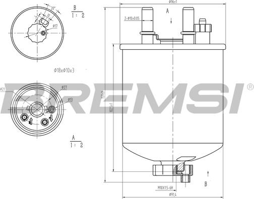 Bremsi FE0785 - Паливний фільтр autozip.com.ua