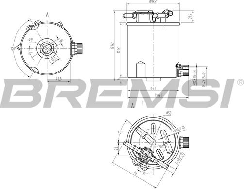 Bremsi FE0782 - Паливний фільтр autozip.com.ua