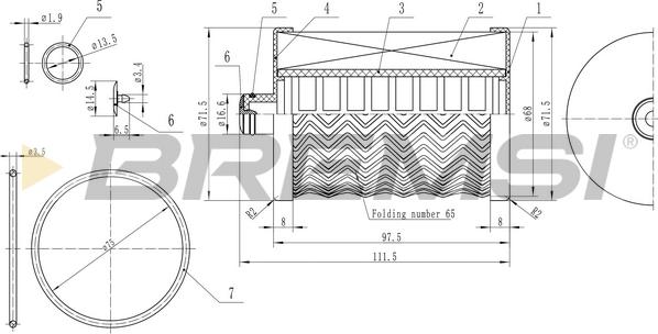 Bremsi FE0771 - Паливний фільтр autozip.com.ua