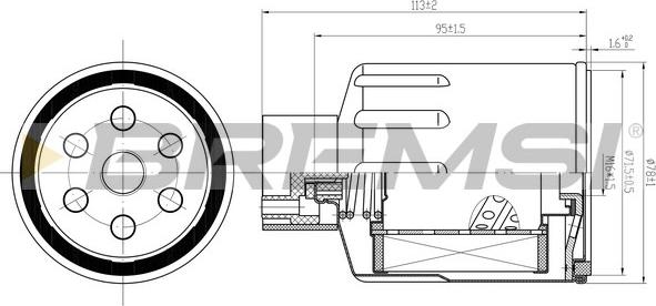 Bremsi FE1500 - Паливний фільтр autozip.com.ua