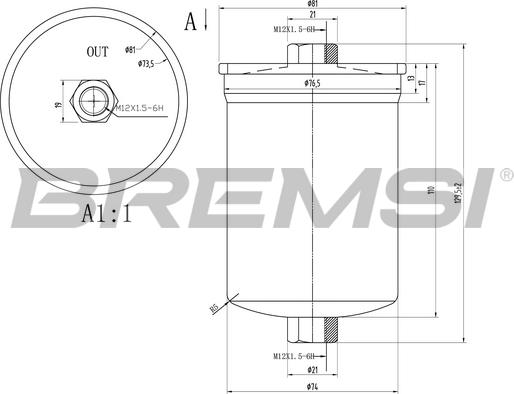 Bremsi FE1519 - Паливний фільтр autozip.com.ua