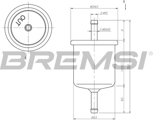 Bremsi FE1514 - Паливний фільтр autozip.com.ua